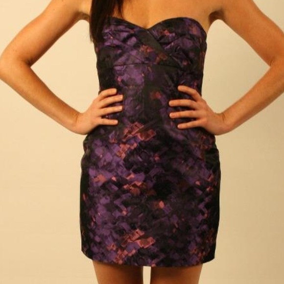 NWT Purple strapless dress