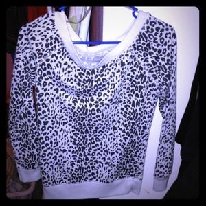 Animal print sweater.