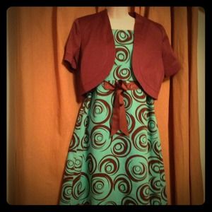 Chocolate Spiral Print Dress