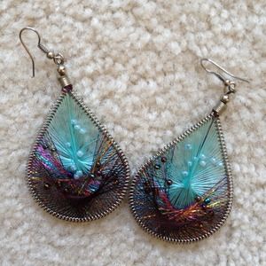 ❌❌SOLD❌❌Awesome turquoise blue earrings
