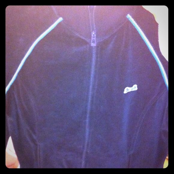 Le Tigre navy hoodie with stripes