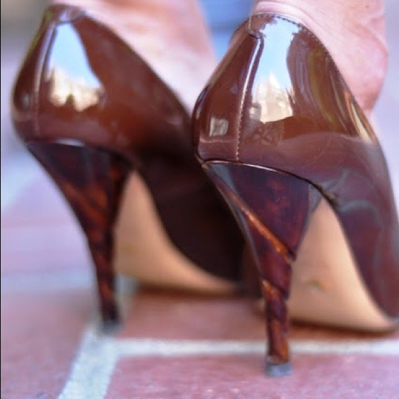 Emporio Armani Brown Patent Heels