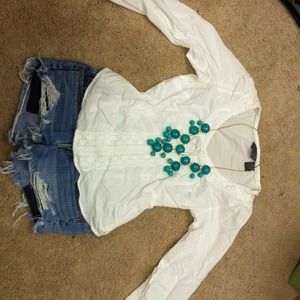 White Peasant long sleeved top