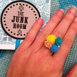 Adjustable Flower bouquet ring