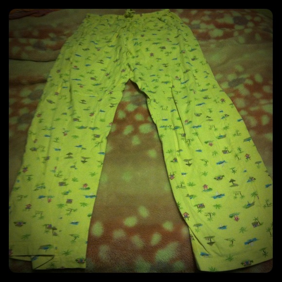 Yellow pajama pants