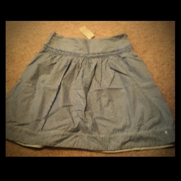 American Eagle Blue/White Striped Skirt