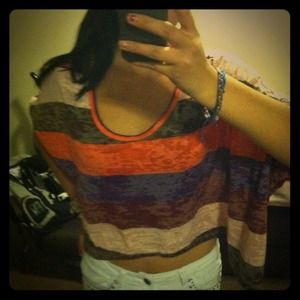 Flowing striped top