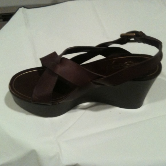 Yves Saint Laurent leather wedges