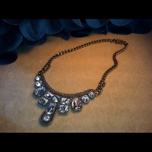 Brass and Crystal Necklace