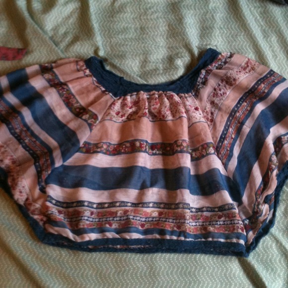 REDUCED! Sheer vintage crop top!