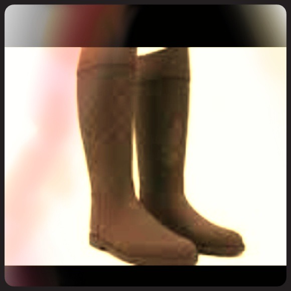 Brown Gucci Rain Boots