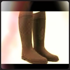 Brown Gucci Rain Boots