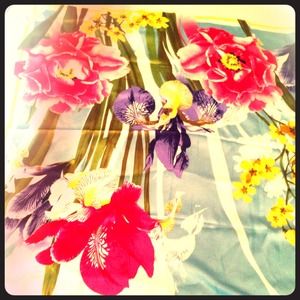 Silk flower scarf