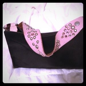 Two Bar West purse.. Black , pink/blk, zebra sides