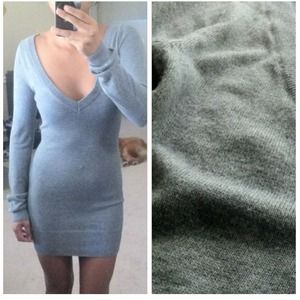 ⭐🌸REDUCED🌸⭐ Fitted H&M Lt Gray Sweater Dress