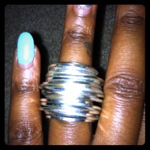 Silver wire wrapped ring