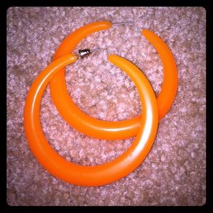 Neon orange hoops