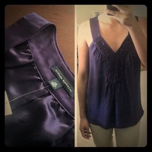 NWT Banana Repblc XS Plum Satin Tank