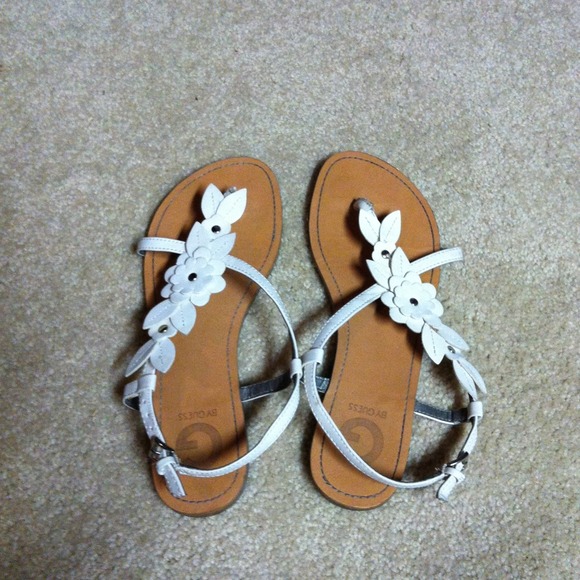 White sandals