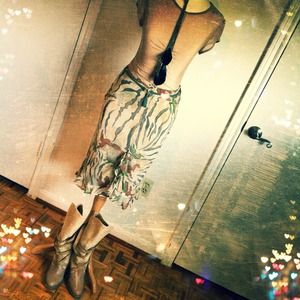 SALE Chiffon Flutter Skirt In Leopard & Camo