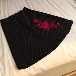 Pinstripe A line skirt