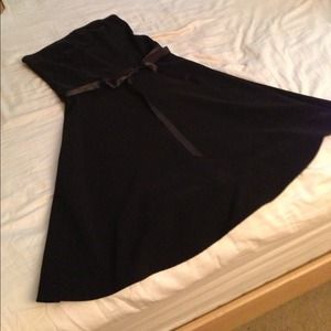Strapless black dress