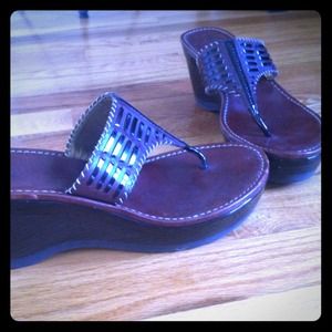 Chocolate brown wedge thong