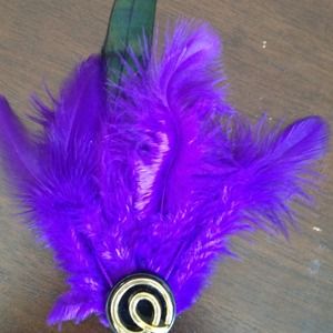 Feather hair pin