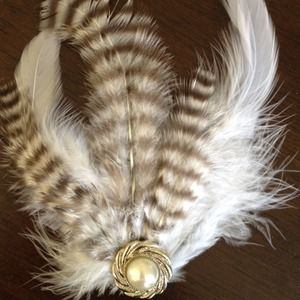 Feather hair pin