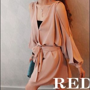 Brand new rose pink chiffon dress