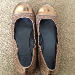 Tory Burch Gold Flats - $50