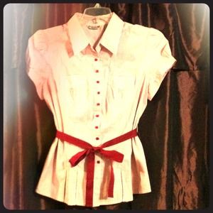 Red & white pinned stripped