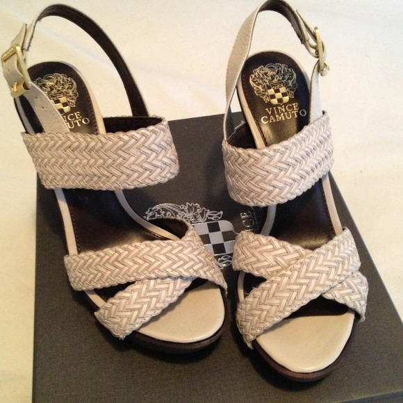 Off-White woven leather sandals.