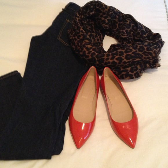 J Crew patent leather pointy toe flats