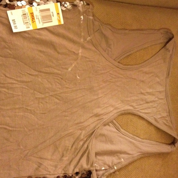 I.N.C. Tan Sequined Tank - Picture 2 of 2
