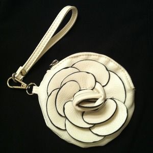 Accessories - White Flower Clutch - Brand New, Never Used! Accessories - White Flower Clutch - Brand New, Never Used!