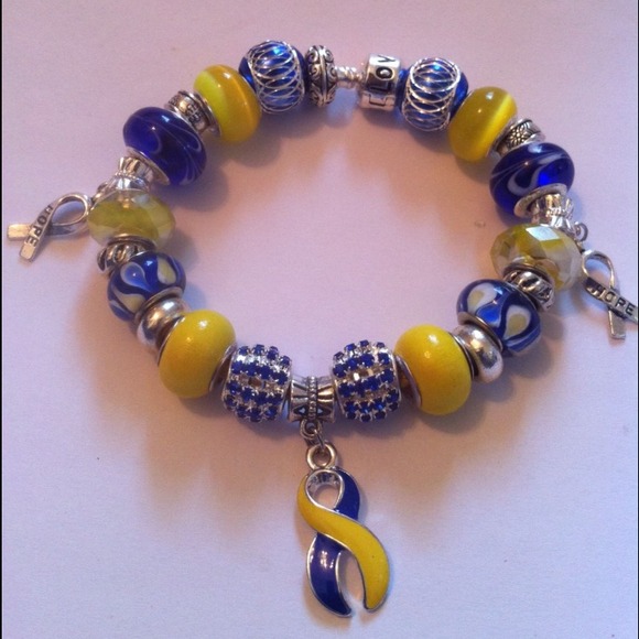 Multi Blue/Yellow Down Syndrome Awareness Bracelet