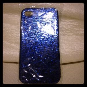 Glittery dark blue case for iPhone 4s