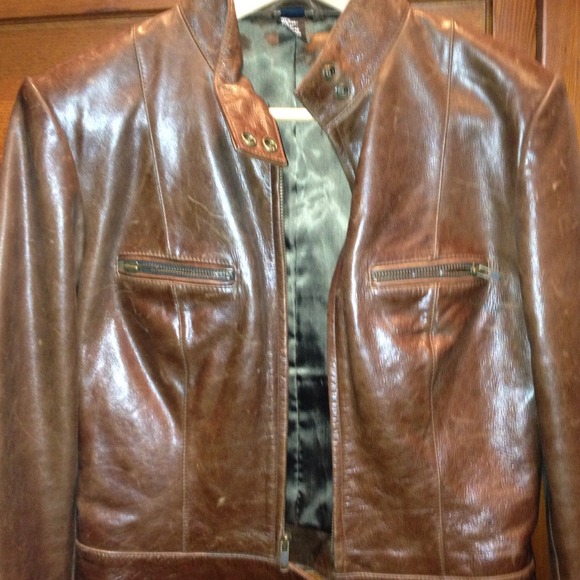 All leather jacket.