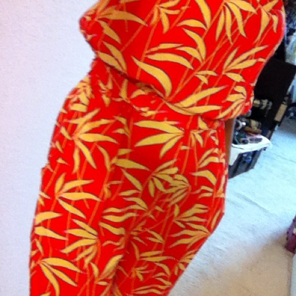 ❌SOLD❌ Tropical one piece pants outfit