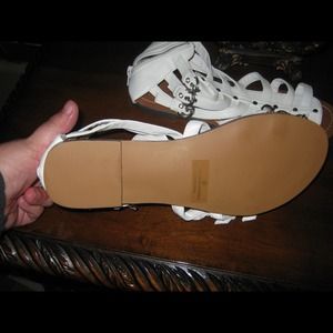 Nwot--White gladiator shoes