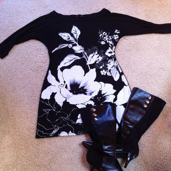 SOLD!!!!!  Black and White dress