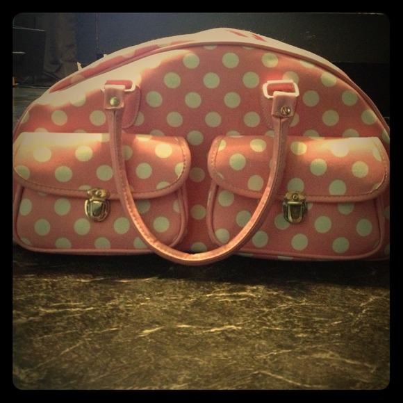 Pink polka dot bag!