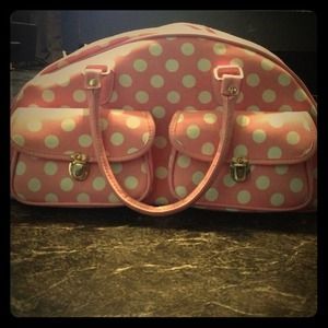 Pink polka dot bag!