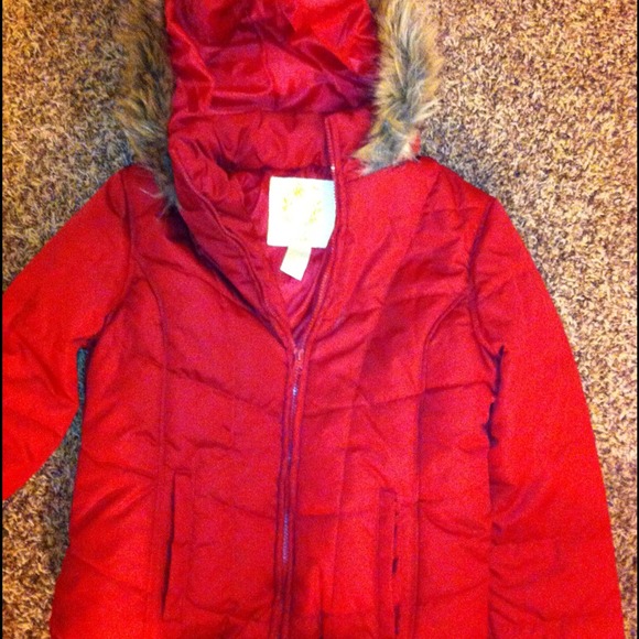 Wet seal red puffer coat