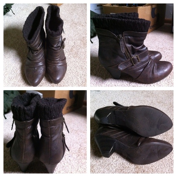 RESERVED - @kelbella Brown ankle boots& jacket