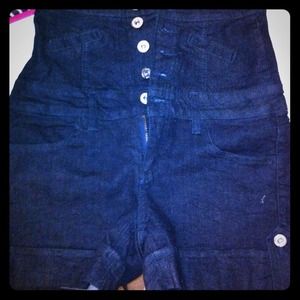 High waisted jean shorts