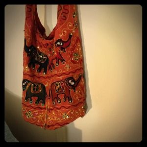 Ethnic elephant sling bag