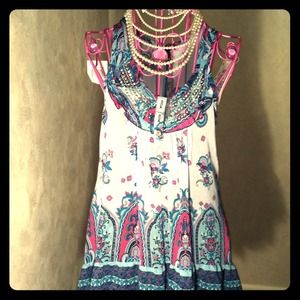 Blue Paisley Tank