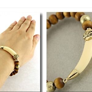 Beaded tusk bracelet